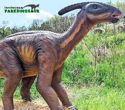 Dinossauros reais da estátua do parque jurássico